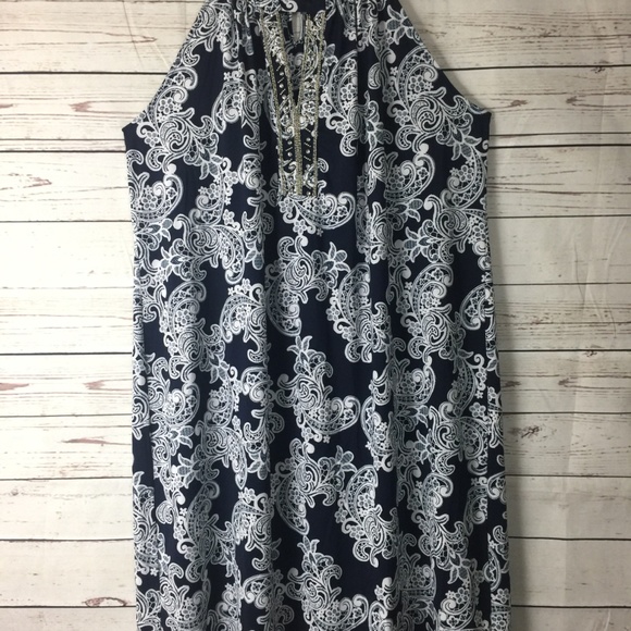 INC Concepts Plus Size Paisley-Print Halter Dress - Picture 2 of 7